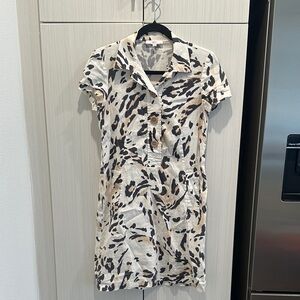 RARE VINTAGE | Leggiadro Animal Print Linen Dress